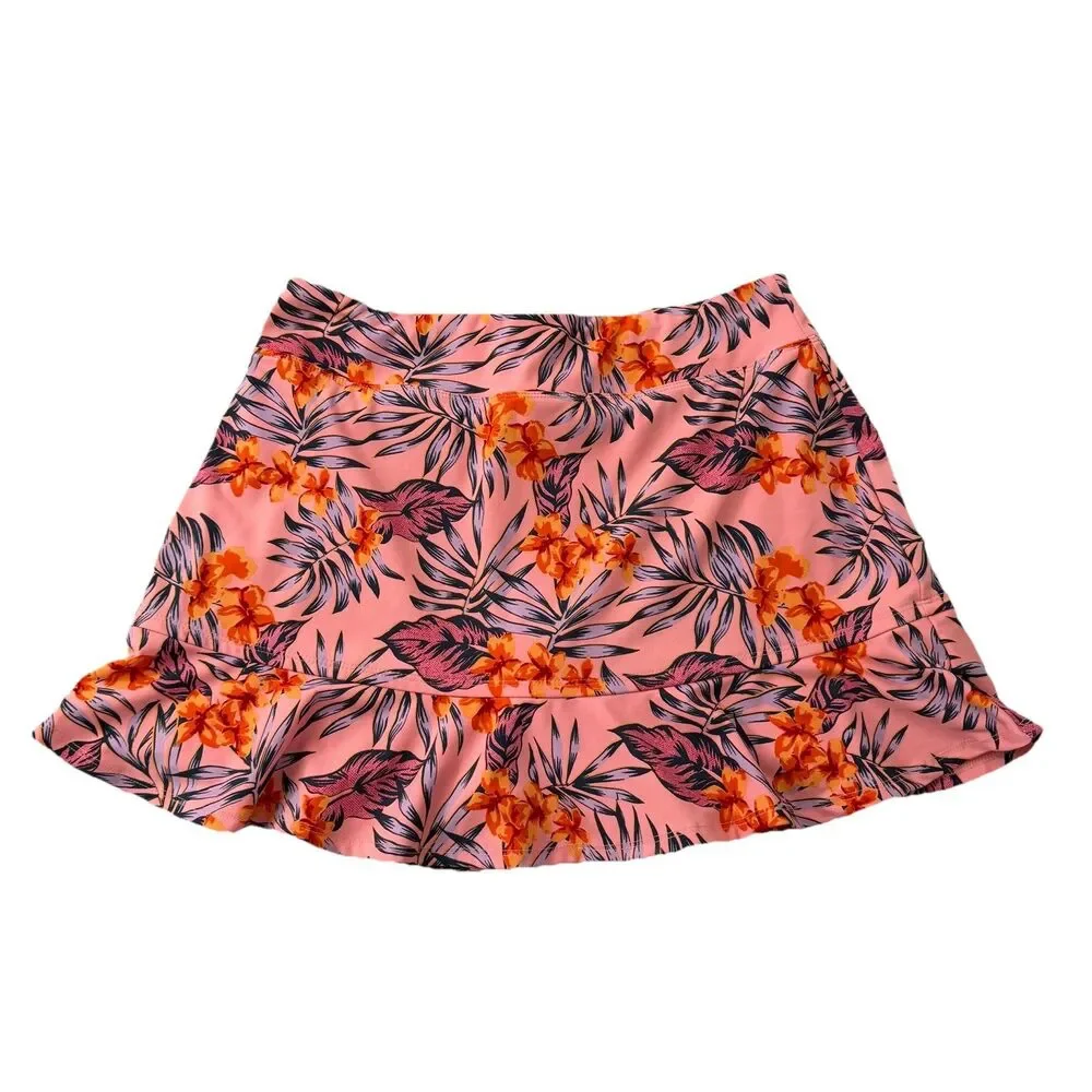 Tommy Bahama Skort Skirt Womens Large Peach Pink Active Golf Upf 50 Beach Tennis